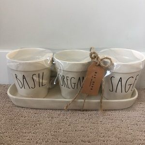 Rae Dunn Herb Garden Planter Basil, Oregano, Sage